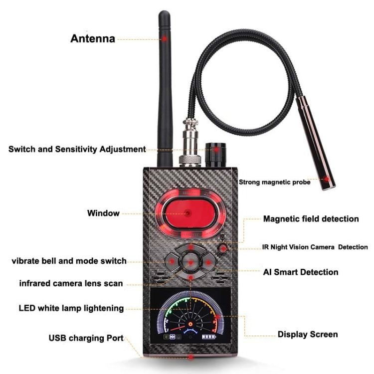 K99 Anti-eavesdropping Anti-candid Camera Detector Signal Camera Car Scanning Detector, K99 K99 Anti-eavesdropping Anti-candid Camera Detector Signal Camera Car Scanning Detector, K99